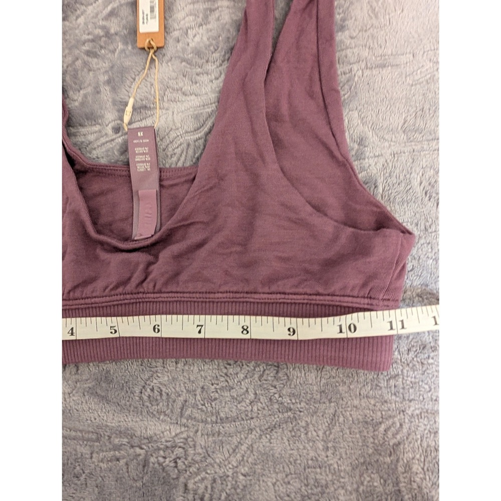 SKIMS Sleep Bralette Lounge Bra Plum Purple Scoop Neck Bralette XS NEW soft - Picture 7 of 7